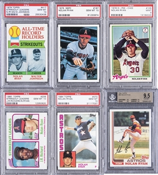 1975-1988 Topps and Assorted Brands Nolan Ryan Graded Collection (13)